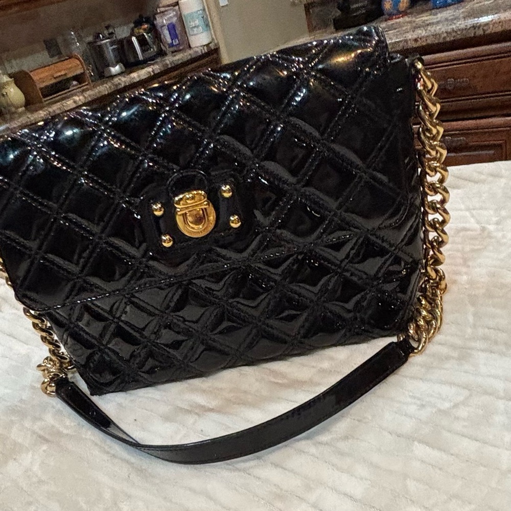 Black Quilted Chain Shoulder Bag